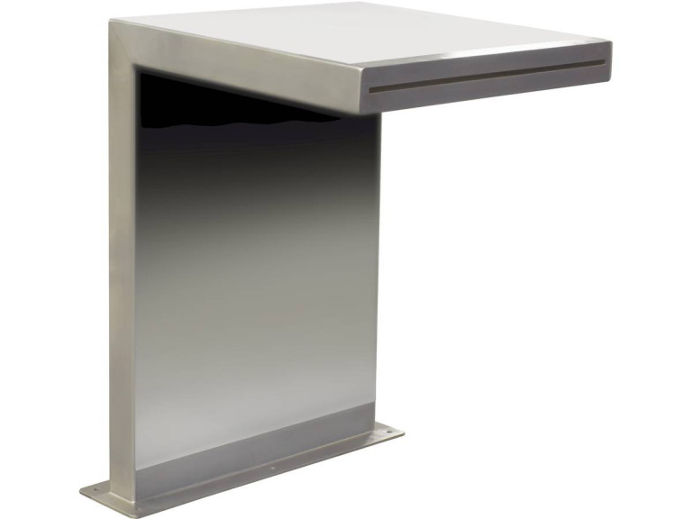 Swimming pool waterfall with "Straight" anchor - Stainless steel