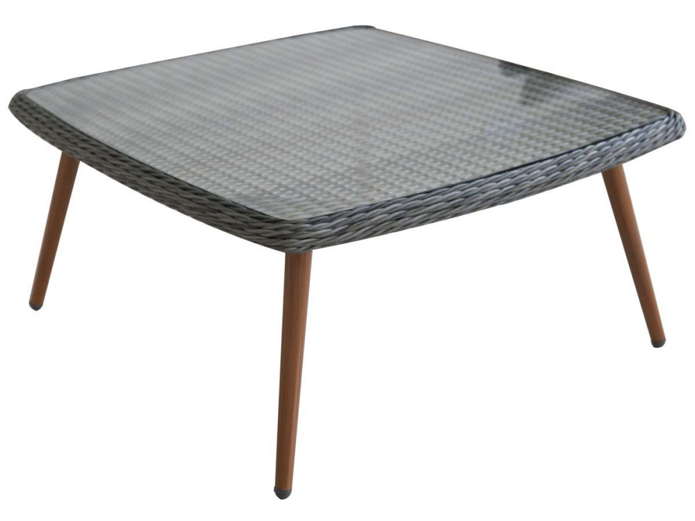 Woven resin garden lounge "Milazzo" - Florida - Gray