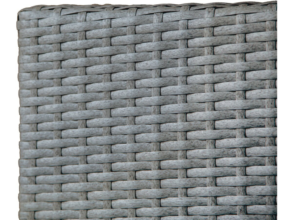 Diya" low woven resin garden furniture set, 3 seater - Grey