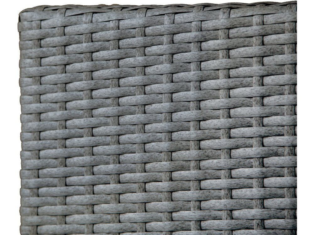 Diya" 3-seater low garden furniture set in woven resin - Grey and beige