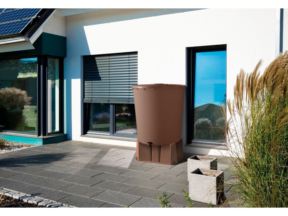 Bases for 200 and 350 L water collector - 60 x 60 x 30 cm - Taupe