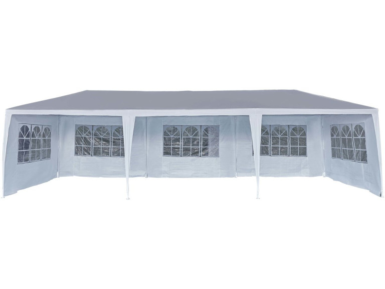 Garden Gazebo Party Tent  "Carolina 9" - 24.39 m² - 3 x 9 m - White