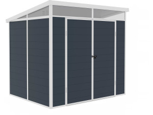 Detroit resin garden shed - Grey - 4.54m² - 1.91 x 2.38 m