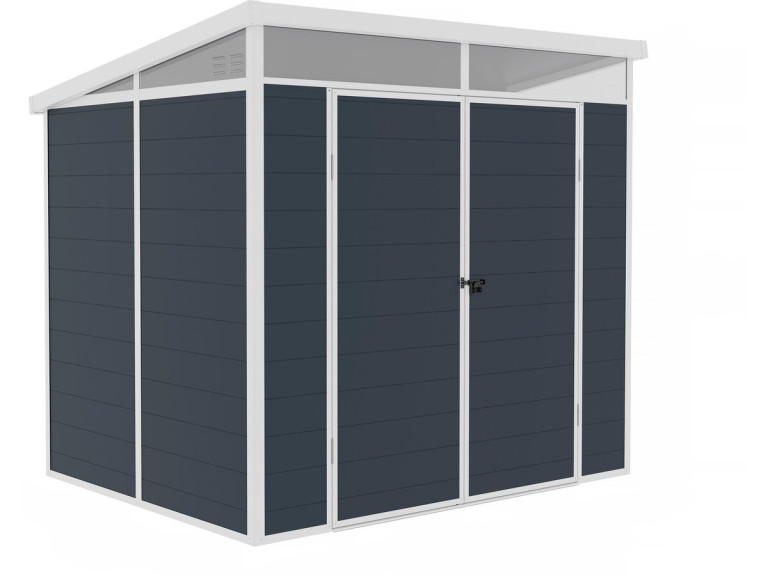 Detroit resin garden shed - Grey - 4.54m² - 1.91 x 2.38 m