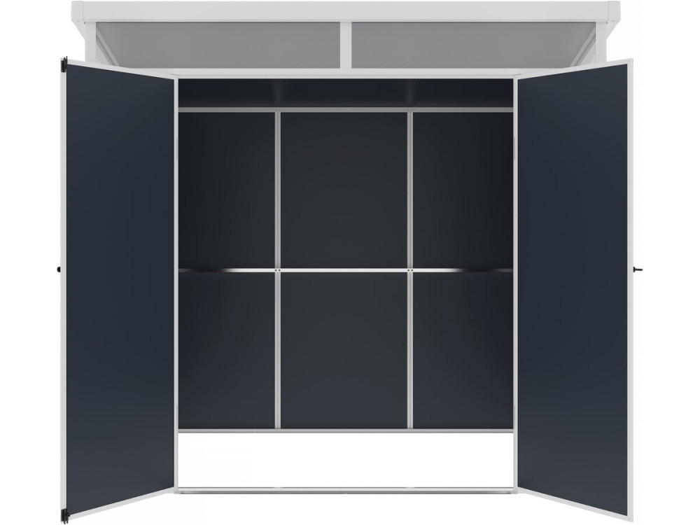 Detroit resin garden shed - Grey - 4.54m² - 1.91 x 2.38 m