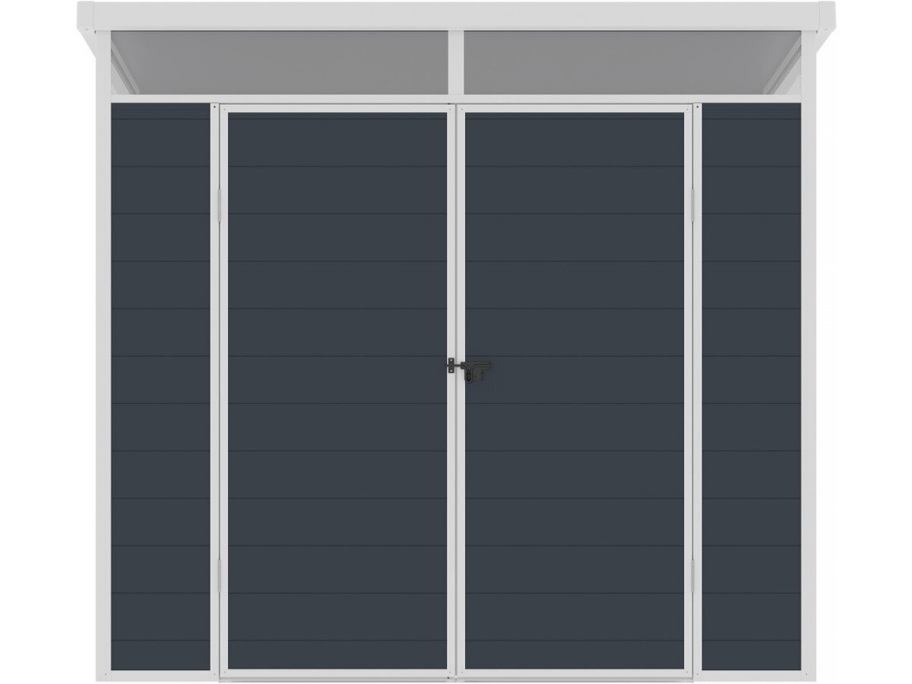 Detroit resin garden shed - Grey - 4.54m² - 1.91 x 2.38 m