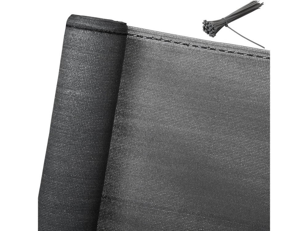 Synthetic privacy screen "Verdo" - 2 x 10 - 90g/m² - Grey