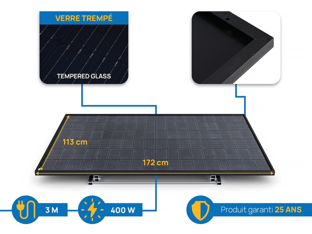 400w "Solar Tech" plug and play solar panel - Starter kit