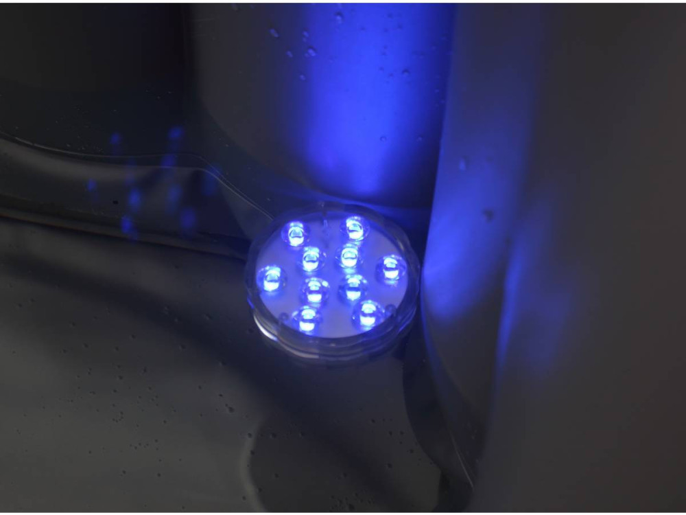 Nice" Inflatable Spa with floating LED circle - 6 seater - Grey/Black