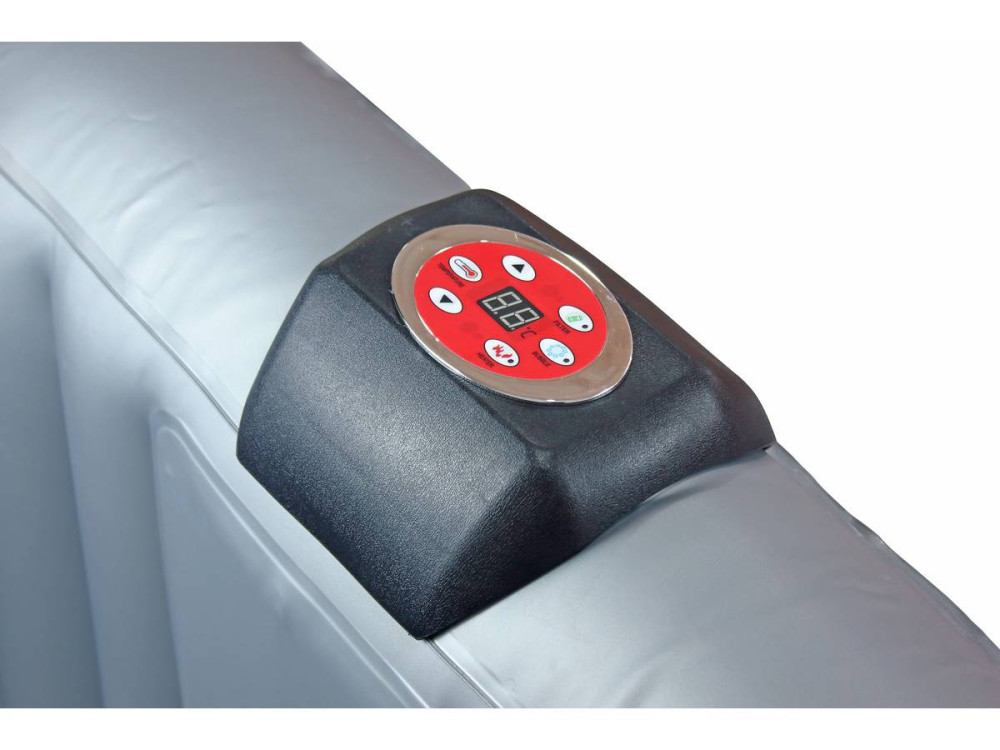 Nice" Inflatable Spa with floating LED circle - 6 seater - Grey/Black