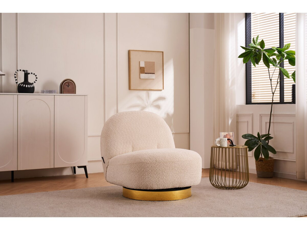 Churchill swivel terry chair - 76 x 80 x 74 cm - White