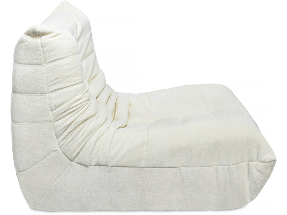 Set of 3 "Velasca" textured fabric modular sofa seaters - White