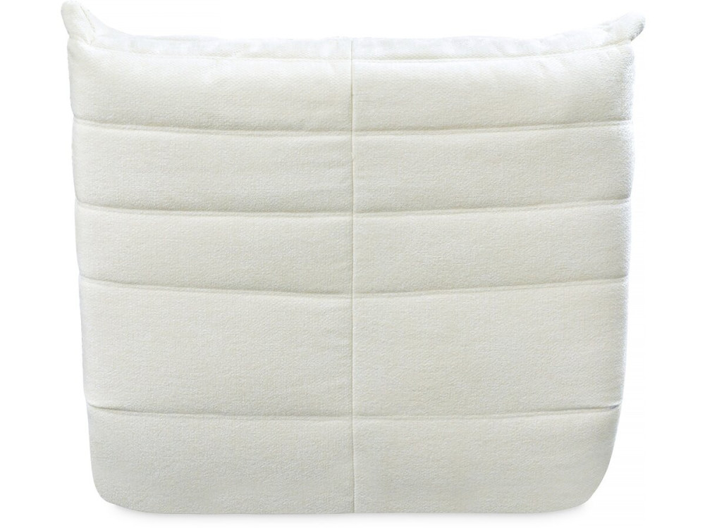 Set of 3 "Velasca" textured fabric modular sofa seaters - White