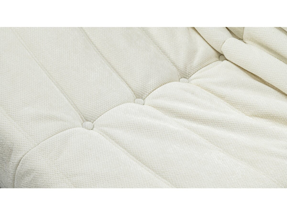 Set of 3 "Velasca" textured fabric modular sofa seaters - White