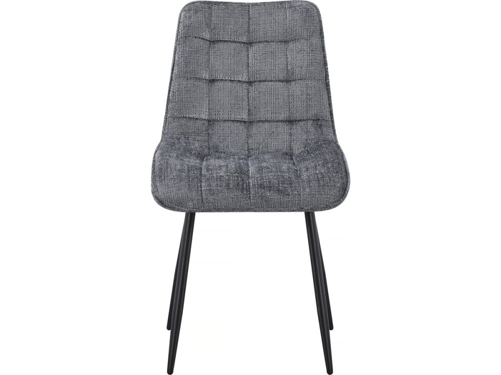 Yanis" high quality fabric dining chair - Set of 4 - Grey