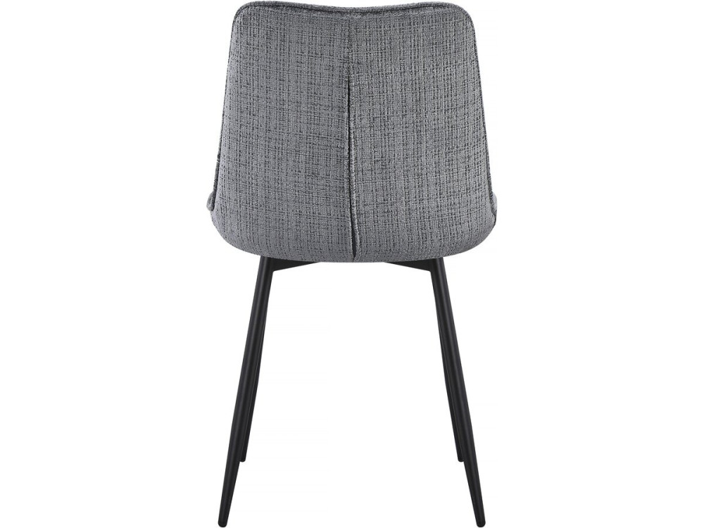 Yanis" high quality fabric dining chair - Set of 4 - Grey