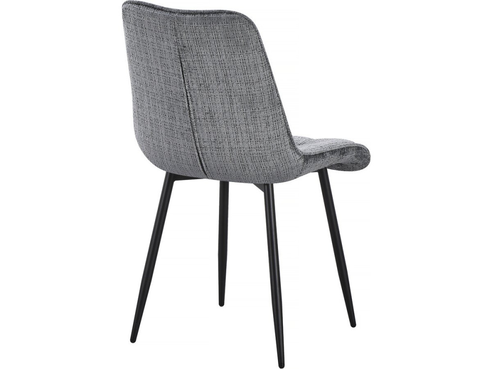 Yanis" high quality fabric dining chair - Set of 4 - Grey