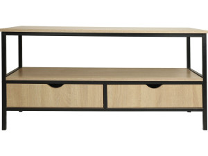Detroit" industrial-style TV stand with drawer - 113 x 40 x 55 cm - Beige