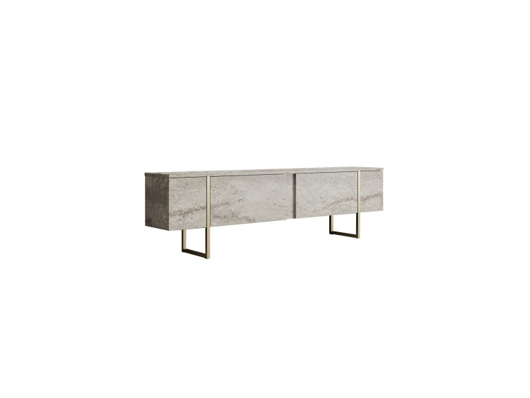 Luxe" wooden TV stand - 180 x 30 x 50 cm - TravertinOr