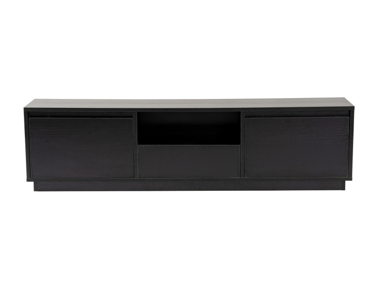 Vanguard" wooden TV stand 160 x 30 x 42 cm - Black Wood