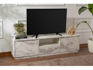 Vanguard" wooden TV stand 160 x 30 x 42 cm - Freesia marble 2