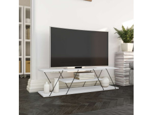 April" wooden TV stand - 120 x 30 x 33 cm - White 2