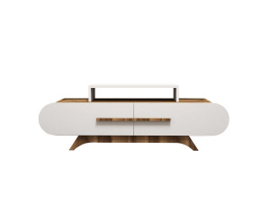 Rose" wooden TV stand 145 x 36.8 x 49.8 cm - Walnut