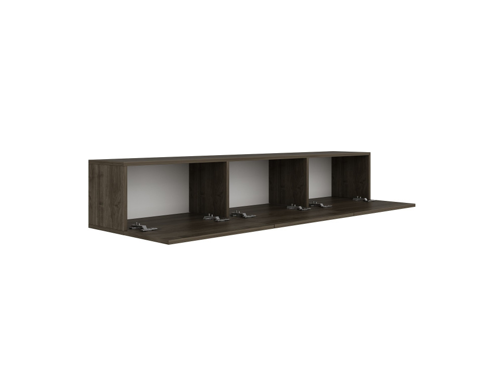 West" wooden TV stand - 150 x 32 x 30 cm - Walnut