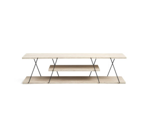 Canaz" wooden TV stand - 120 x 30 x 33 cm - Beige