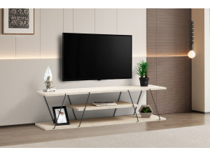 Canaz" wooden TV stand - 120 x 30 x 33 cm - Beige 2