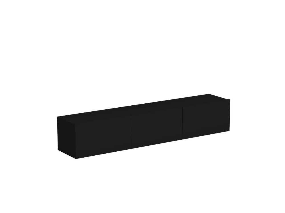 Denby" wooden TV stand - 160 x 31 x 29 cm - Black