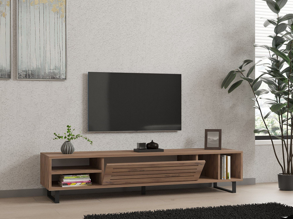 Safir" wooden TV stand 160 x 40 x 35 cm - Atlantic pine