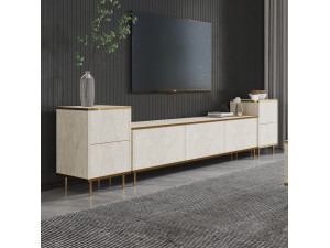 Imaj" wooden TV stand - 260 x 35 x 60 cm - TravertinOr 2