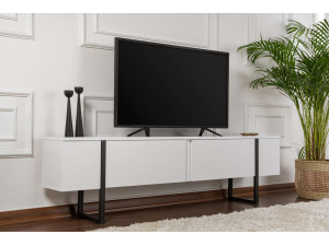 Serenity" wooden TV stand 180 x 30 x 45 cm - White 2