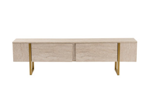 Serenity" wooden TV stand 180 x 30 x 50 cm - Travertine