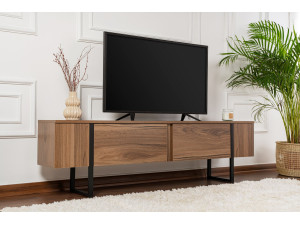 Serenity" wooden TV stand 180 x 30 x 50 cm - Walnut 2