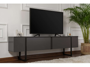 Serenity" wooden TV stand 180 x 30 x 50 cm - Anthracite 2