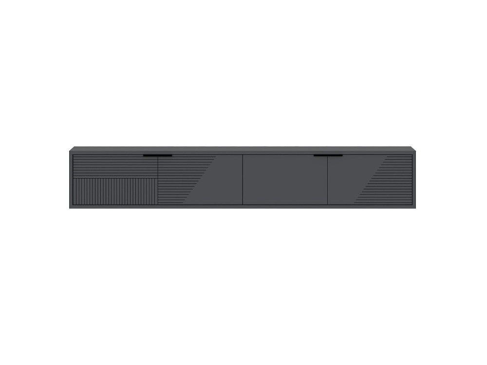 Parla" wooden TV stand 180 x 30 x 30 cm - Anthracite