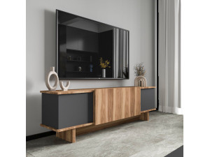 Diana" wooden TV stand 180 x 33 x 50 cm - Anthracite 2