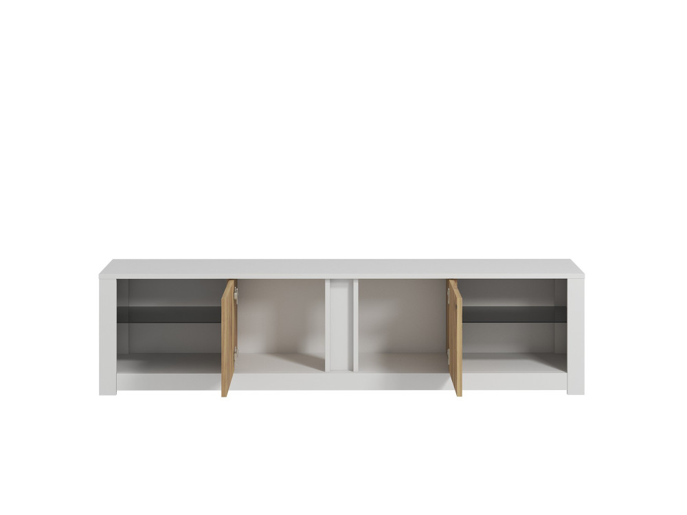 Aydos" wooden TV stand 180 x 35 x 45 cm - White