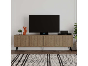 Dune" wooden TV stand - 180 x 29 x 50 cm - Brown 2