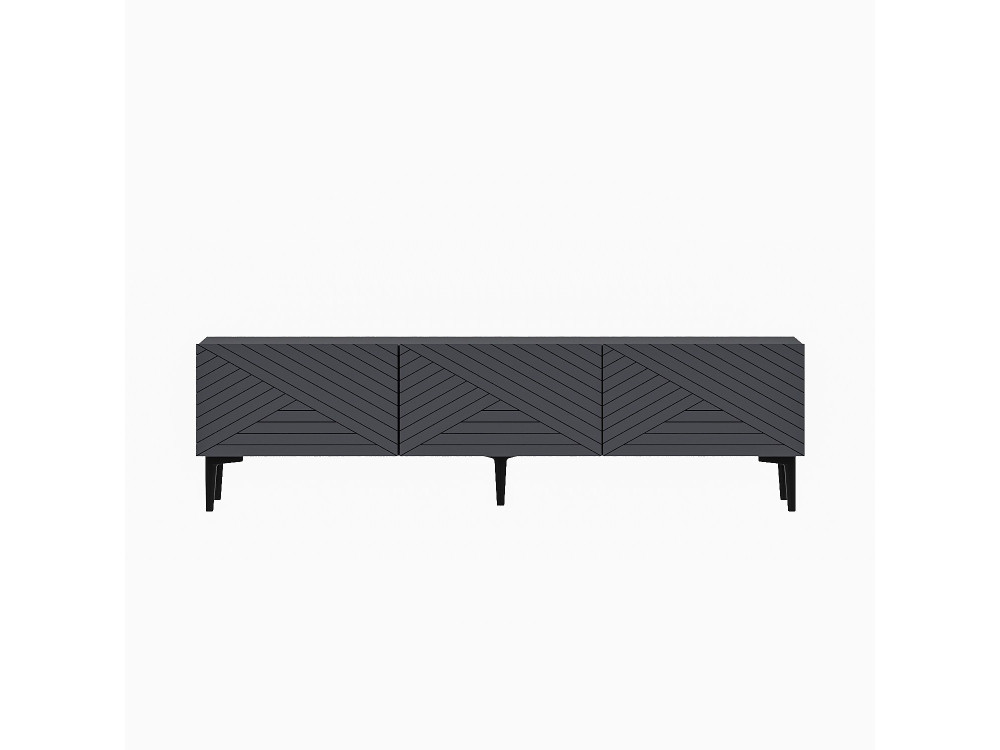 Felix" wooden TV stand 160 x 31.4 x 44.1 cm - Anthracite