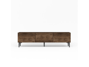 Felix" wooden TV stand - 160 x 31 x 44 cm - Brown
