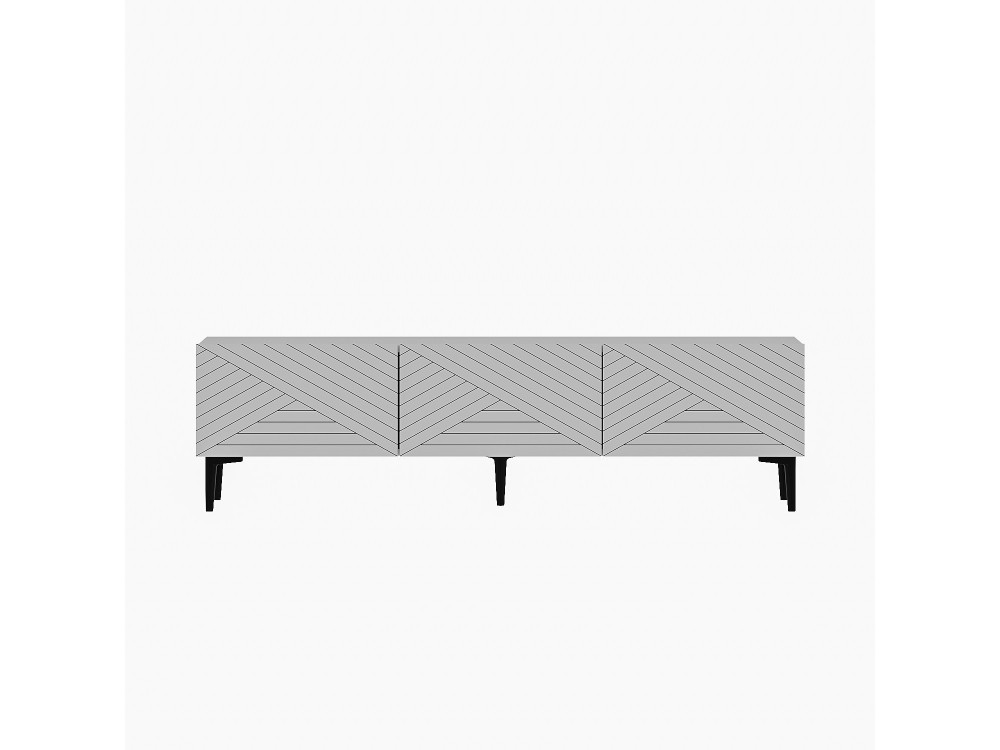 Felix" wooden TV stand - 160 x 31 x 44 cm - White