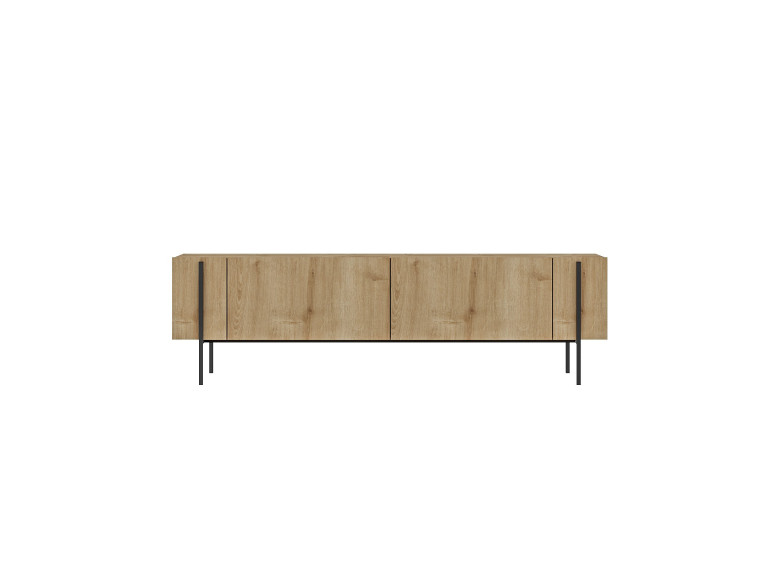 Herman" wooden TV stand - 160 x 31 x 45 cm - Beige