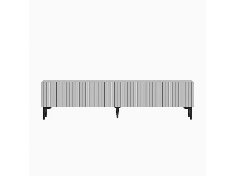 Oscar" wooden TV stand - 180 x 31 x 45 cm - White