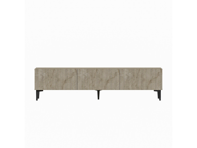 Oscar" wooden TV stand - 180 x 31 x 45 cm - Beige