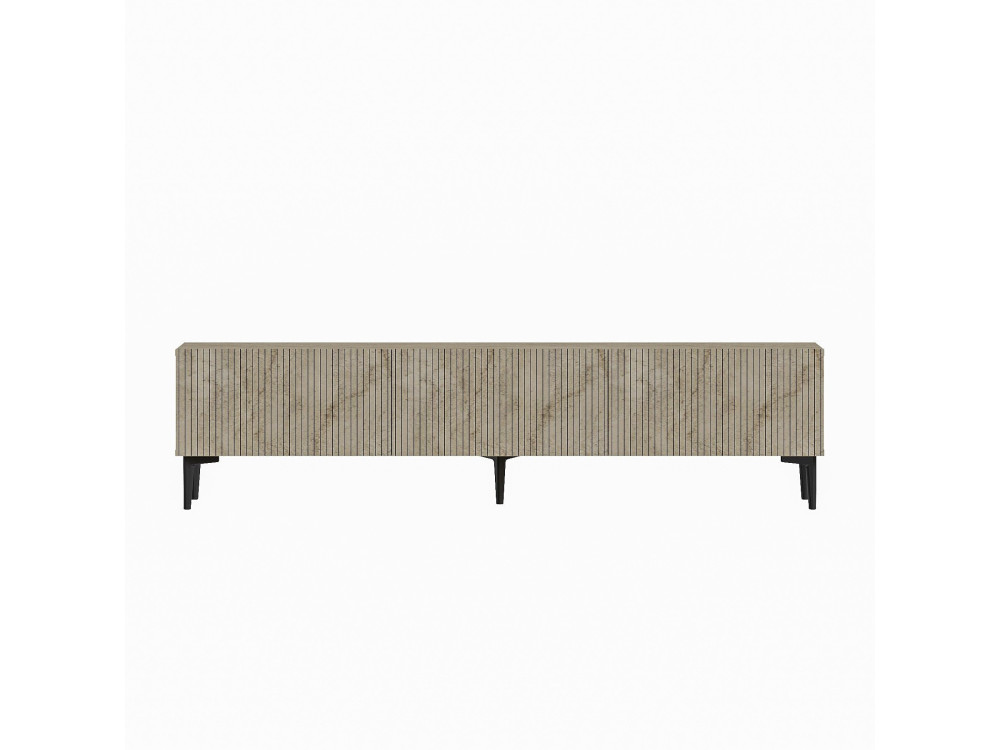 Oscar" wooden TV stand - 180 x 31 x 45 cm - Beige