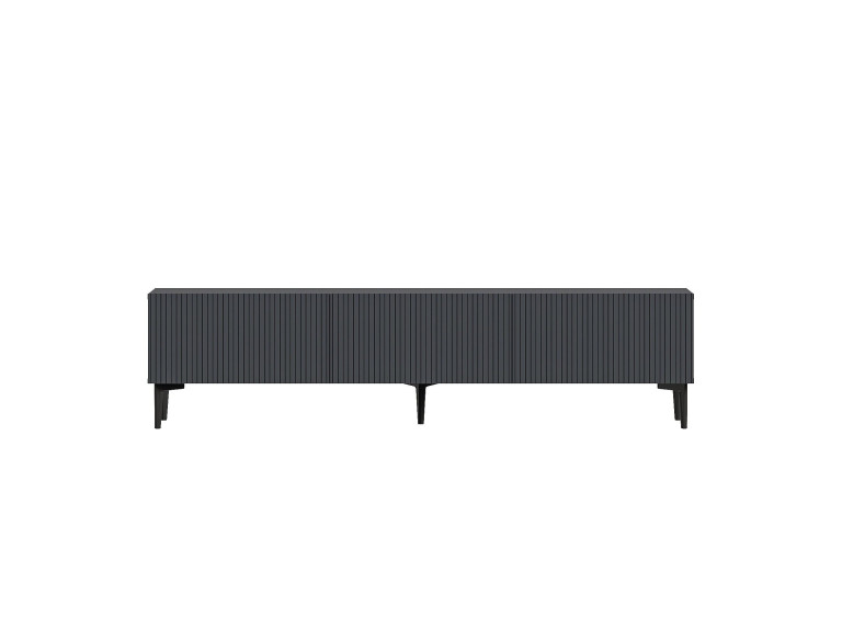 Oscar" wooden TV stand - 180 x 31 x 45 cm - Charcoal grey