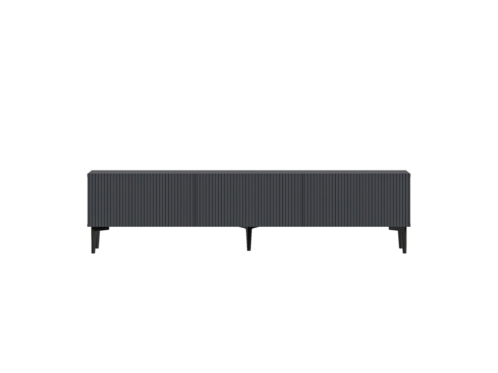 Oscar" wooden TV stand - 180 x 31 x 45 cm - Charcoal grey